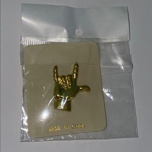 Gold “I Love You” pin
